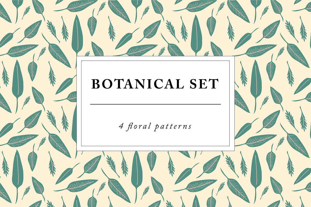 Botanical leaves patterns, a Pattern Graphic by Anis Illustration (Photo 3 of 4)