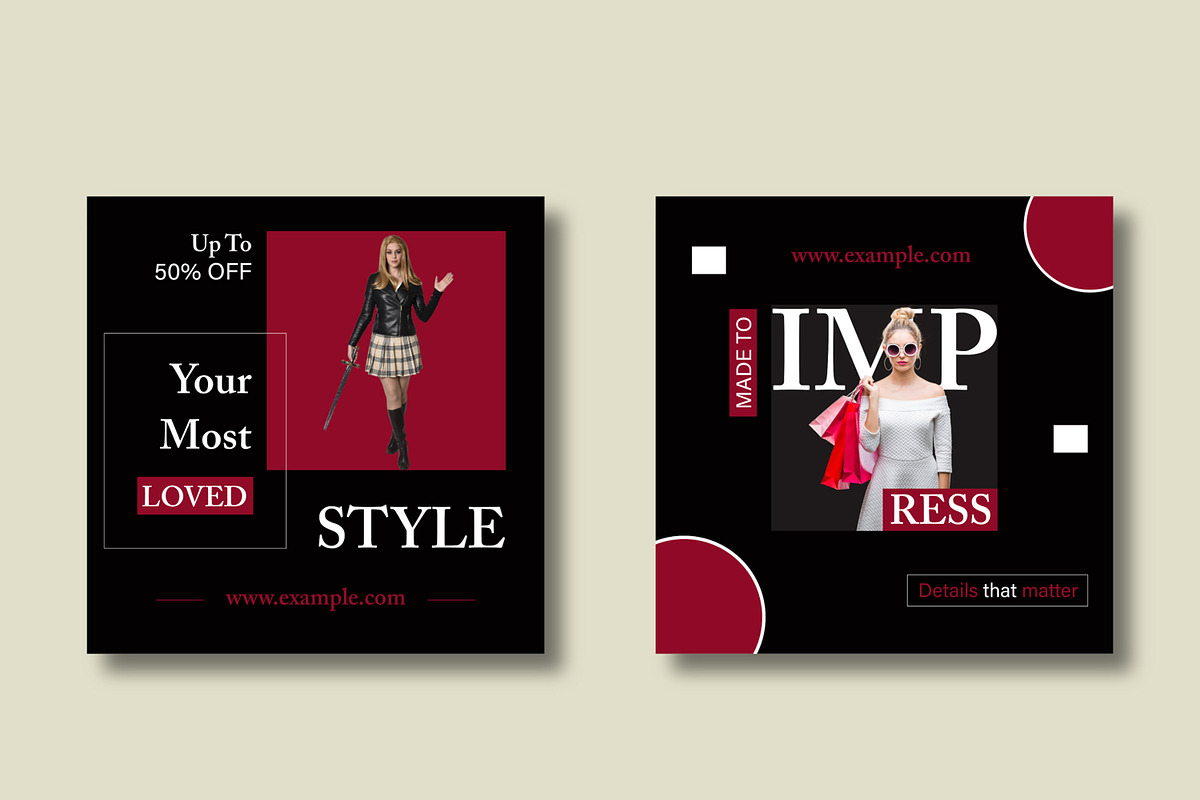 Fashion Social Media Template Design, a Social Media Template by MightyDesign (Photo 3 of 8)