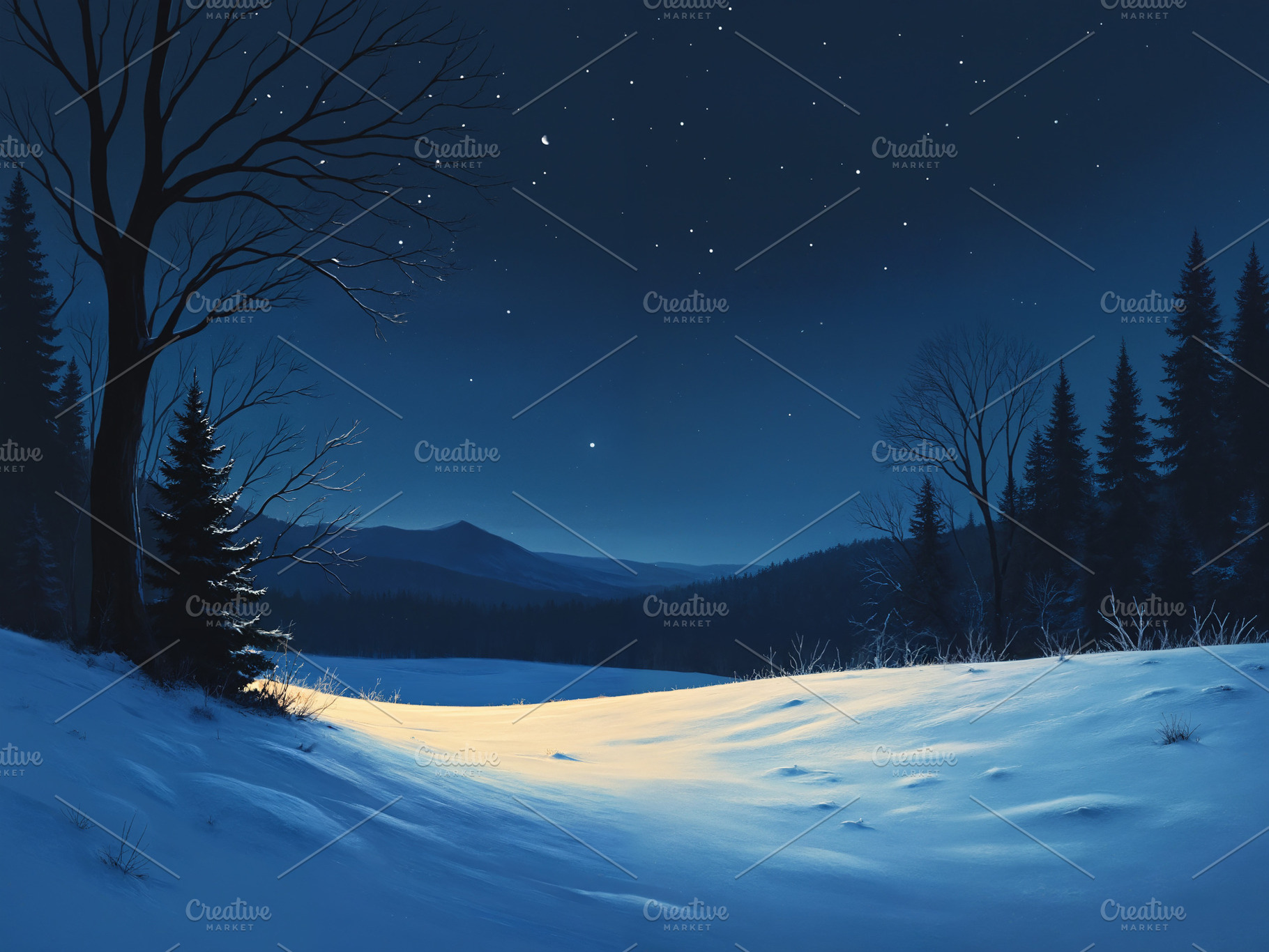 Winter Landscape Background, a Background Photo by h.utomo
