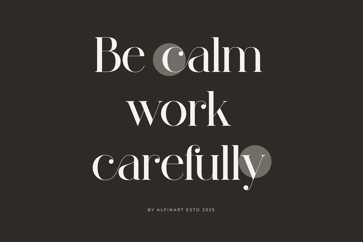 Braliga Elegant Ligature Serif, a Serif Font by Alfinart (Photo 4 of 11)