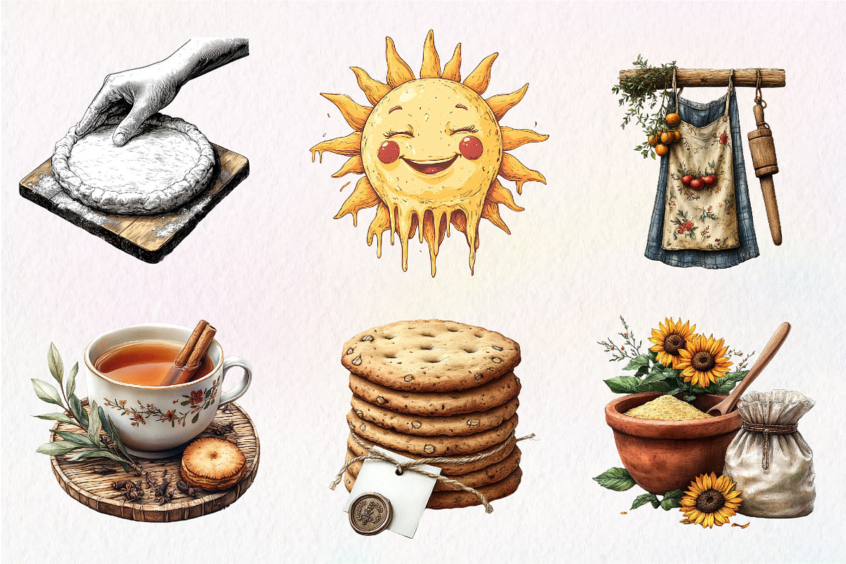 Bohemian Summer Baking Clipart, an Illustration by CreationArt (Photo 2 of 9)