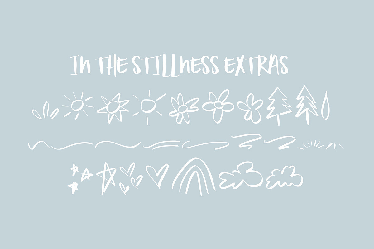 In The Stillness Handwritten font, a Handwritten Font by Jodi Van der Kruik (Photo 6 of 6)