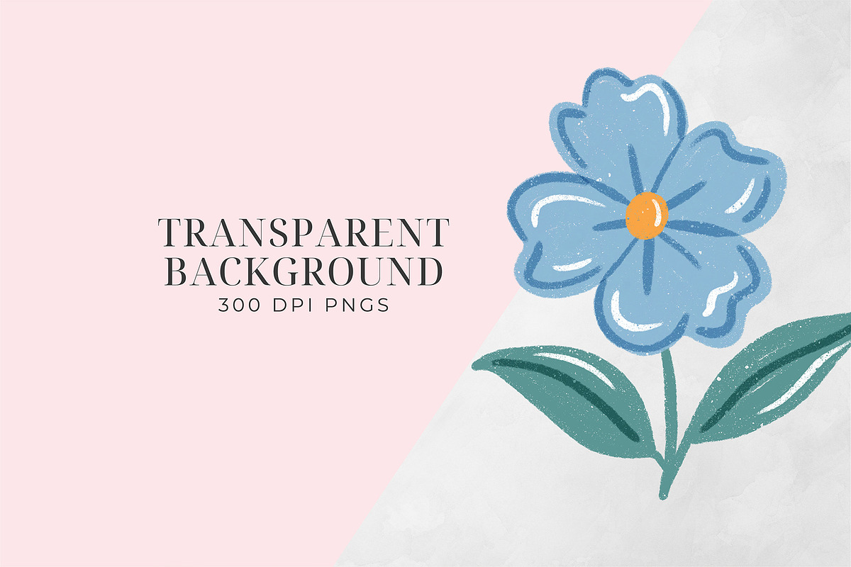 Hand Drawn Floral Clipart PNG Set, an Object Graphic by Printable Pretty Studio (Photo 2 of 3)