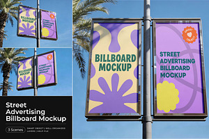Street Advertising Billboard Mockup, an Advertising Mockup by Pitchlook.Studio