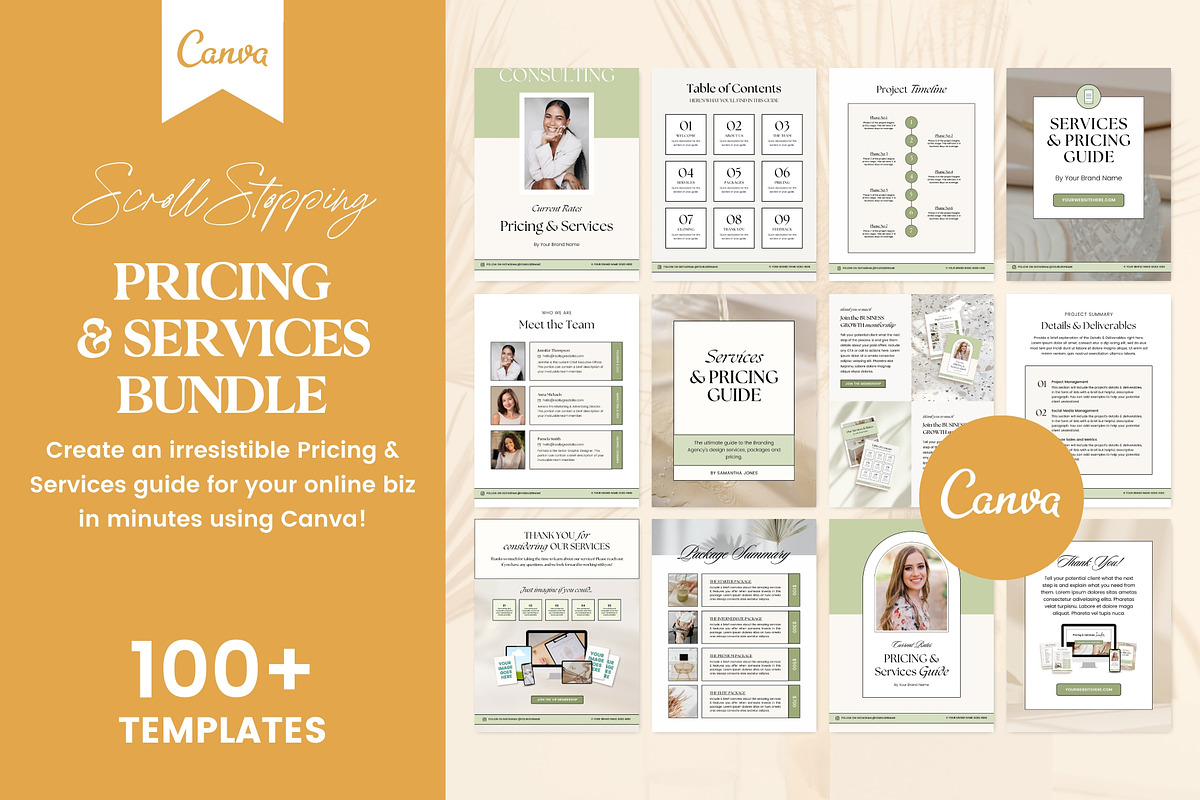 Pricing Guide Templates for Canva, a Brochure Template by Fallon Gerst (Photo 1 of 21)