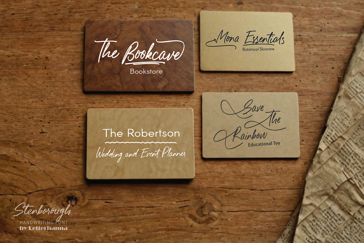 Stenborough Handwritten Font, a Handwritten Font by Letterhanna Studio (Photo 10 of 12)