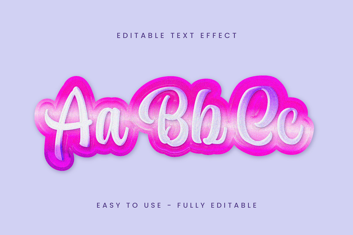 Plastic Glossy Shiny Text Effect preview 3