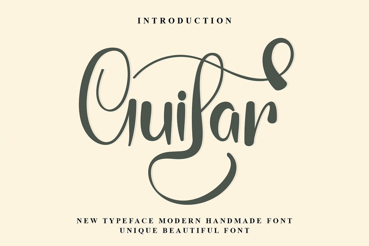Guitar, a Handwritten Font by FreshTypeINK (Photo 1 of 8)
