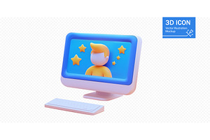Colorful 3D computer mockup, a Technology Illustration by ZinetroN