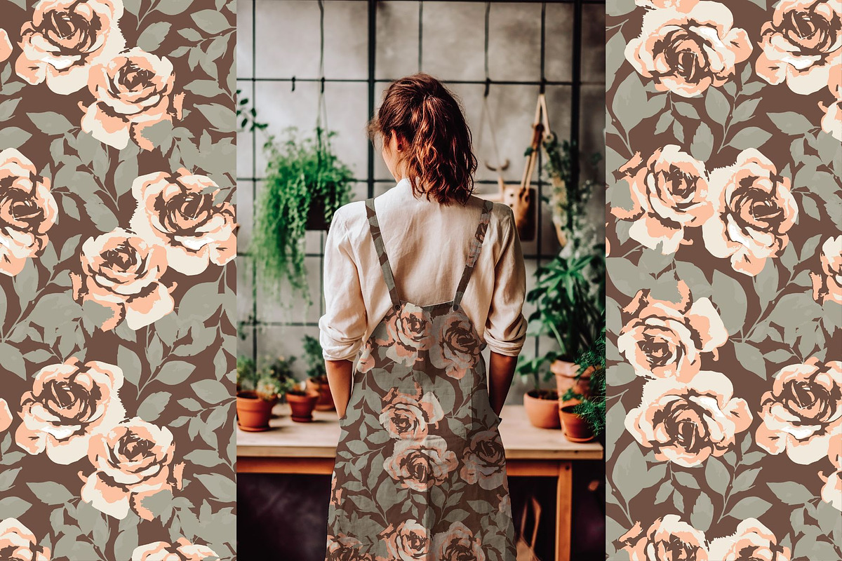 ROSE PARIS - Elegant Floral Pattern, a Pattern Graphic by Debby Blooms (Photo 3 of 5)