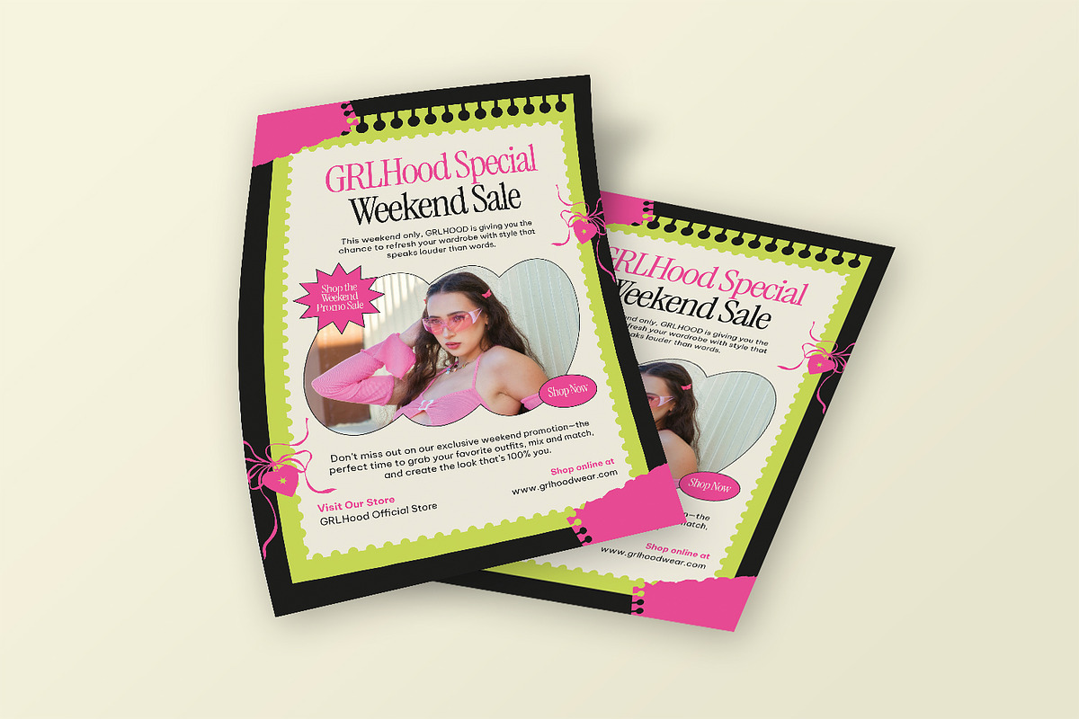 GRLHood Femme Wear - Flyer Template, a Flyer Template by StreaksideStd (Photo 3 of 3)