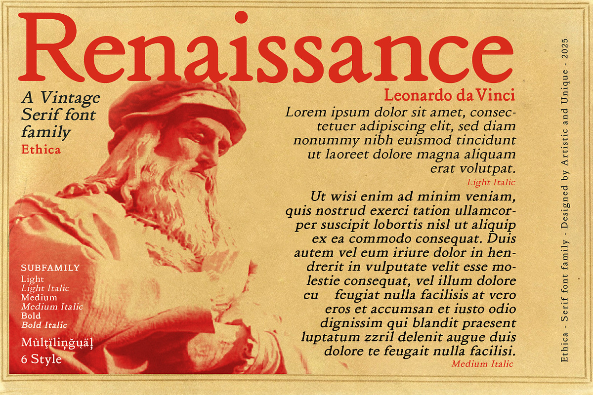 Ethica - Serif font family, a Serif Font by Artistic & Unique (Photo 9 of 15)