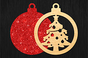 Christmas Tree Ornament Laser Cut, an Object Graphic by DreamCafeArt (Thumbnail 3 of 3)