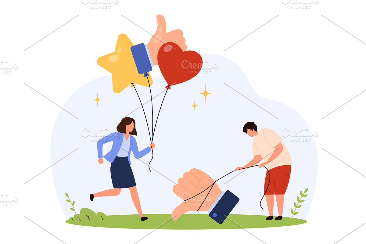 Giving Feedback Balloons design, an Object Illustration by Flashvector