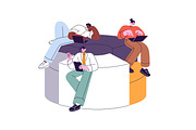 People work with data, analysis set, a Work Illustration by PaperTrident (Thumbnail 2 of 12)