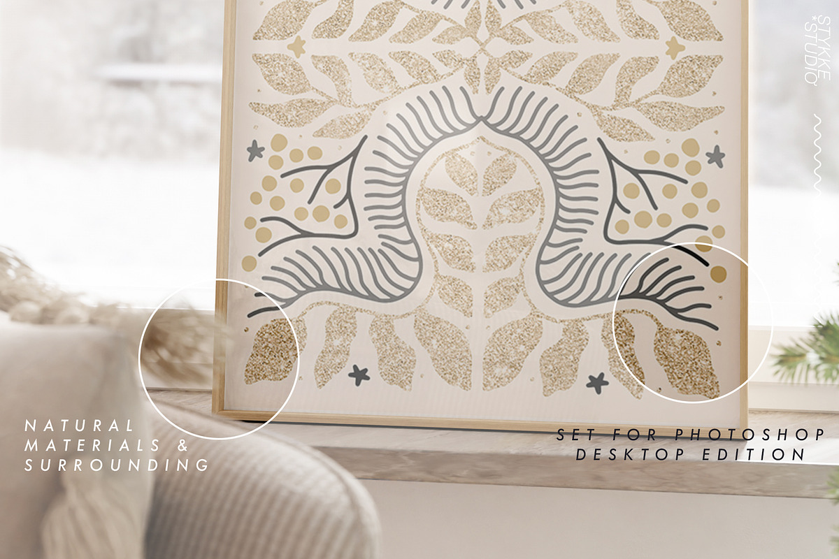 SPARKLING | Christmas Frame Mockup, a Household Mockup by Stykke Studio (Photo 5 of 6)