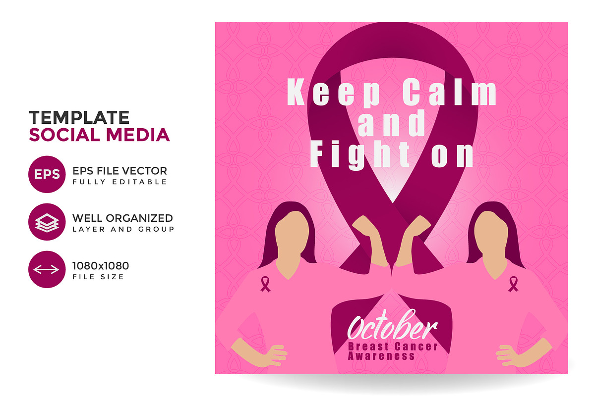 Breast cancer social media template, a Social Media Template by bilalanwal (Photo 1 of 2)