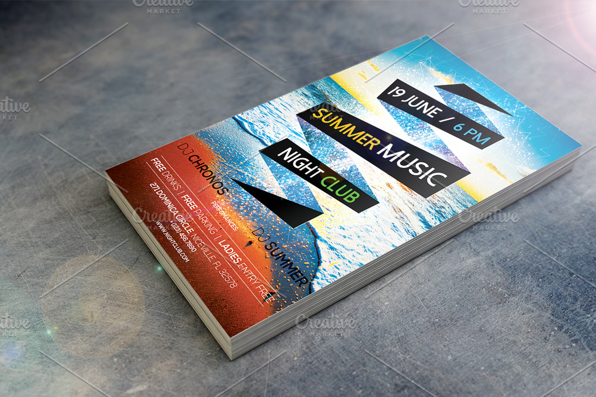 Summer Music Flyer, a Flyer Template by CREATIVE DUDE (Photo 3 of 4)
