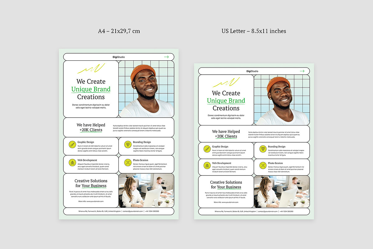 Digital Studio Flyer Canva Template, a Flyer Template by artbart (Photo 8 of 9)