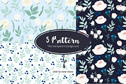 Blue flower hand drawn vector, a Decorative Illustration by MooBeer (Thumbnail 3 of 7)