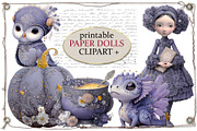 Cute Purple Witch Dolls Clipart, an Object Graphic by Area (Thumbnail 6 of 10)