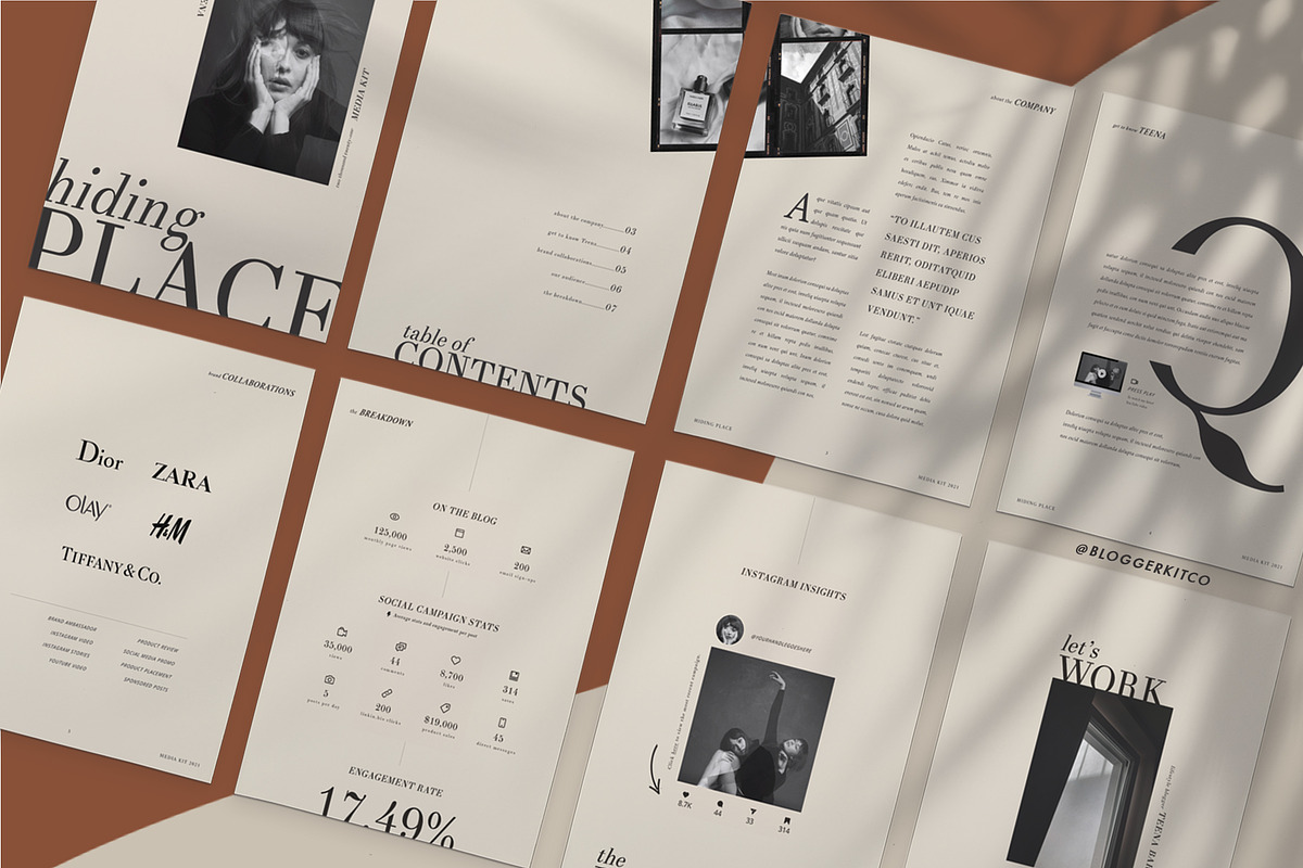 Media Kit Template for Influencers, a Social Media Template by Blogger Kit Co. (Photo 7 of 7)