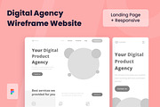 Digital Agency Wireframe Website, a Wireframe Template by INSPR STD (Thumbnail 1 of 6)