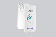 iPhone 16 Clay Mockup, an iPhone Mockup by Mockupdaddy (Thumbnail 7 of 16)
