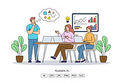 Creative Business Strategy Meeting I, a Work Illustration by Partikusi Design (Thumbnail 2 of 3)