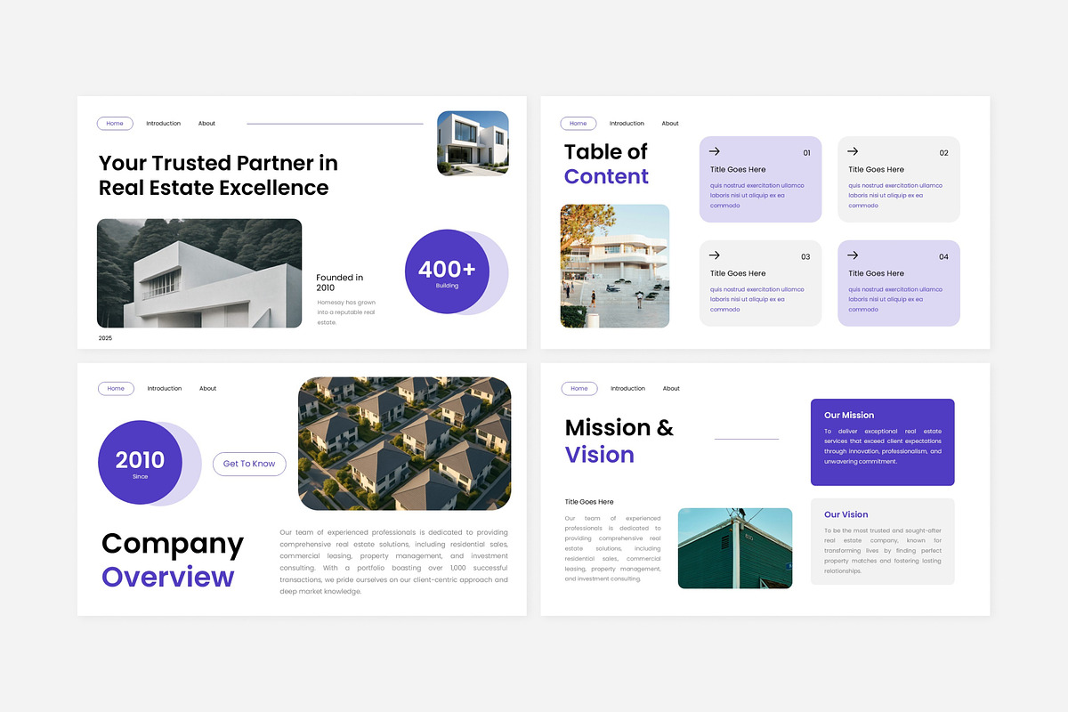Real Estate Company Presentation, a Presentation Template by Eklip Studio (Photo 2 of 6)