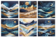 Gold Autumn Landscape & Sky, a Background Graphic by by creative paper (Thumbnail 8 of 18)