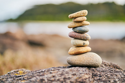 Balance rock tower for peace and zen featuring abstract, background, and