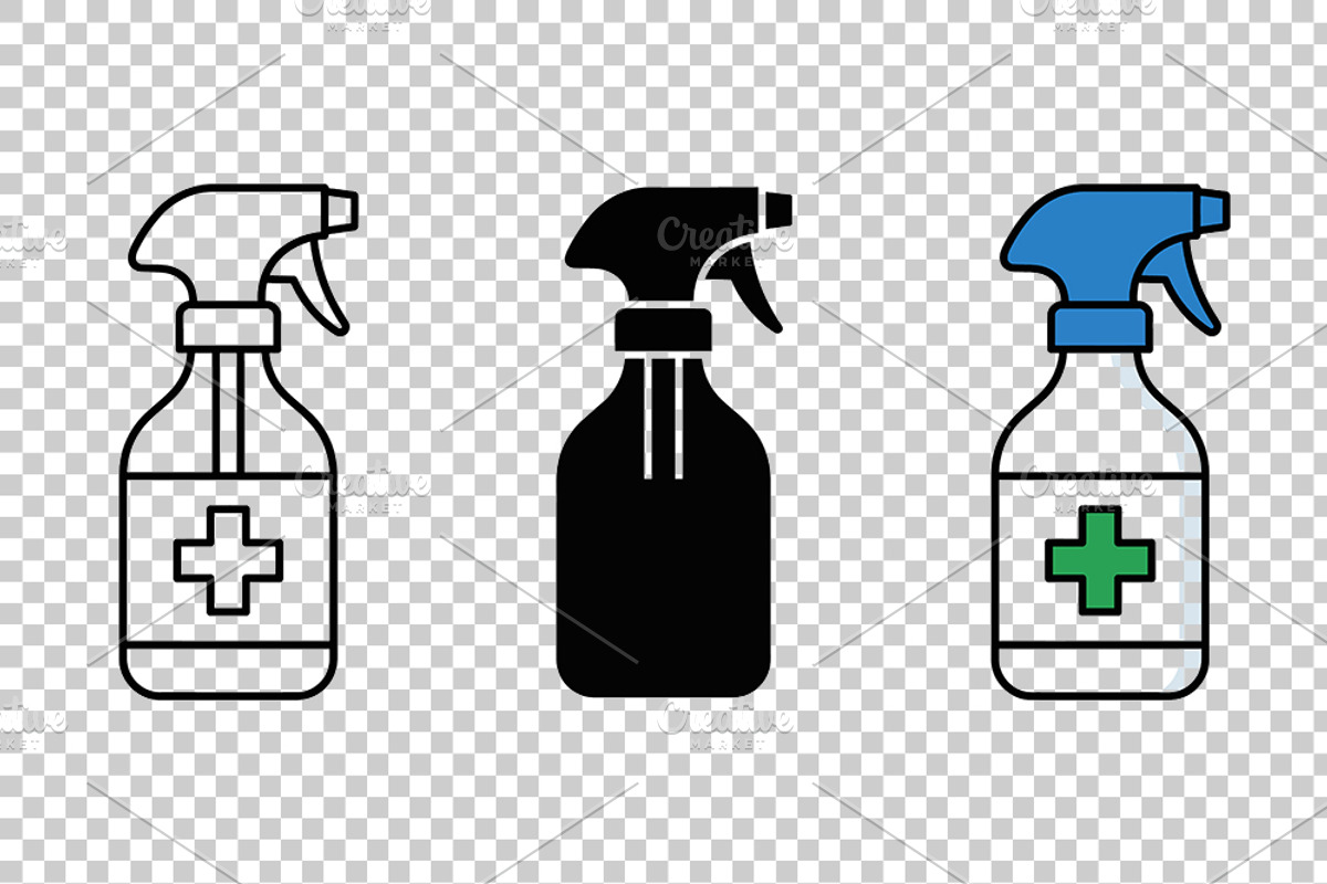 Disinfectant Spray Vector Icons, an Object Graphic by Artonix (Photo 3 of 3)