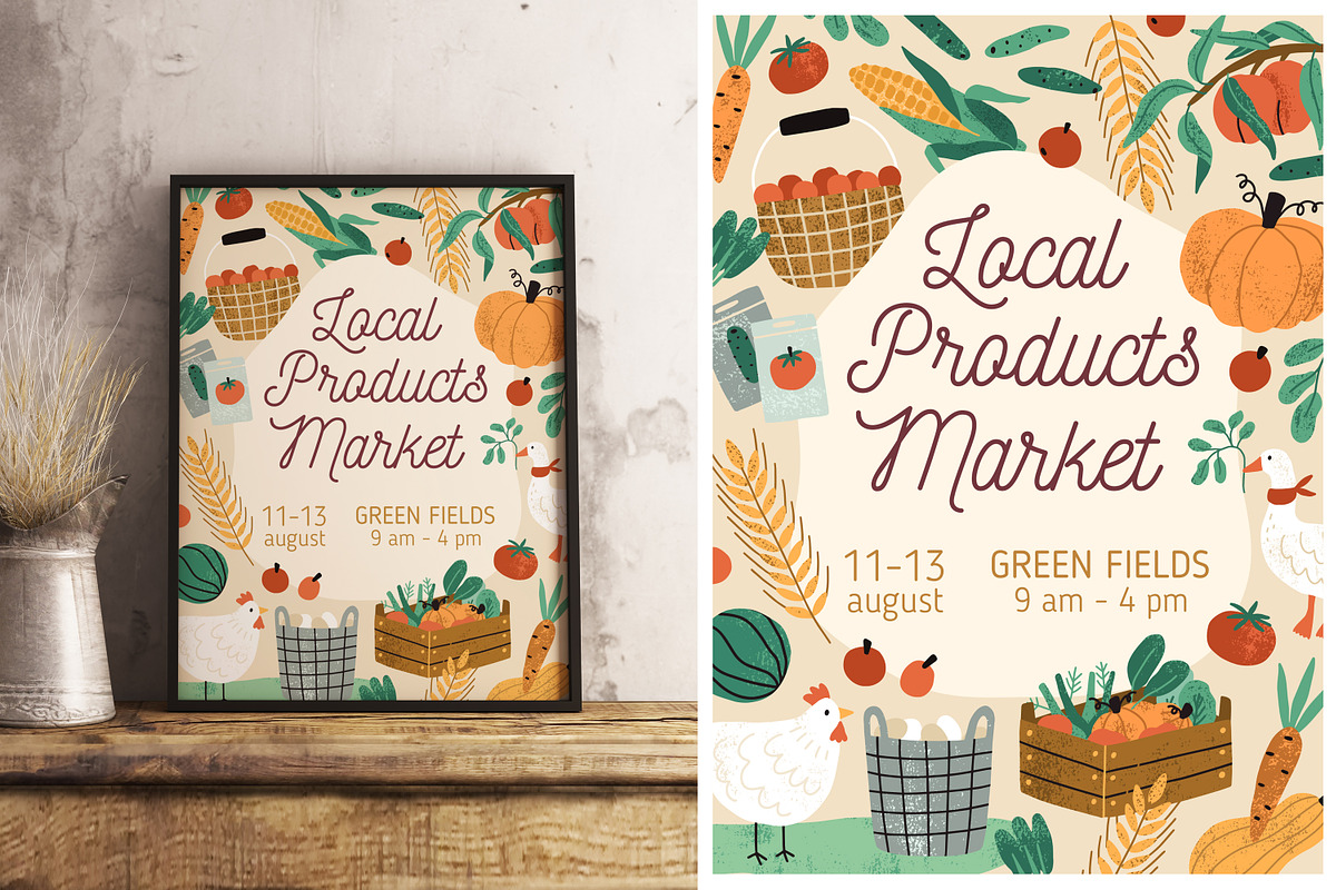 Farmers market and festival posters, a Person Illustration by Good Studio (Photo 4 of 6)