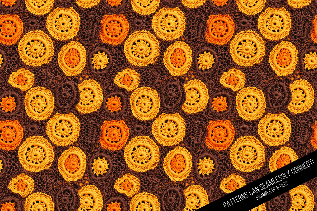 70s Crochet Seamless Digital Paper, a Pattern Graphic by Chromolume Studio (Photo 7 of 15)