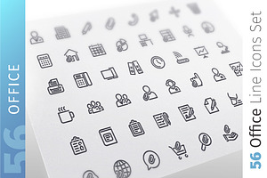 Office Line Icons Set