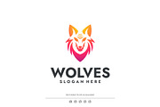 Modern Gradient Wolves Logo Design, a Branding & Logo Template by Artnivora.Std (Thumbnail 1 of 4)
