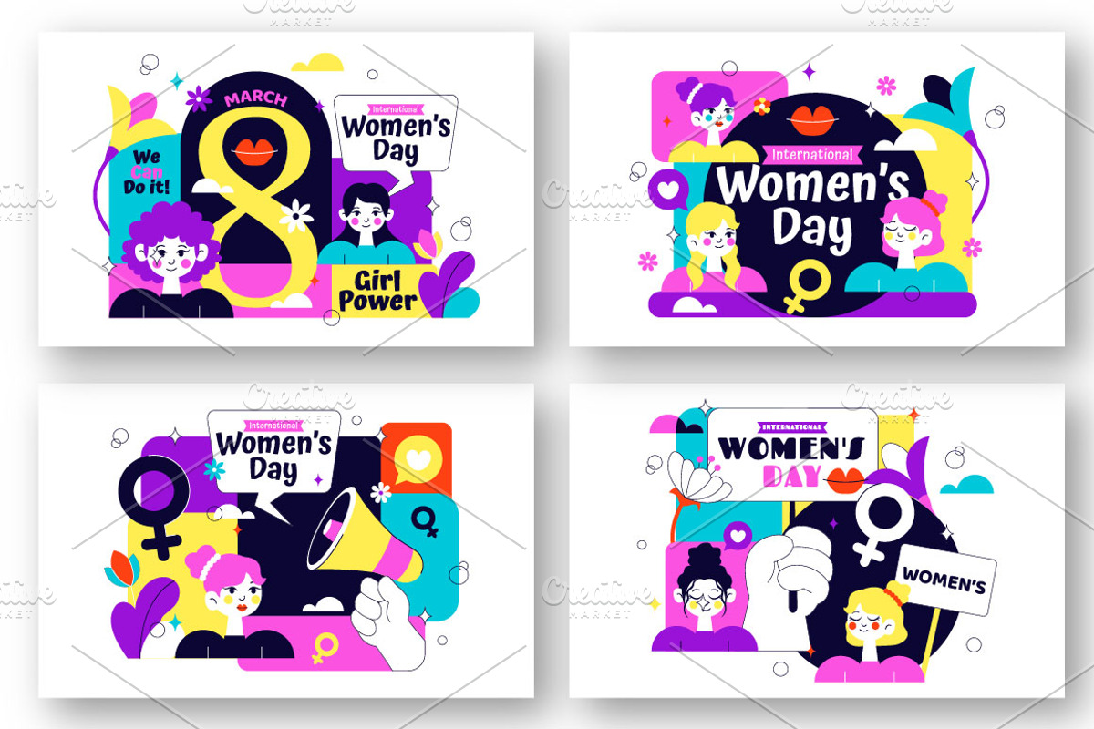 10 International Women's Day, a Person Illustration by denayunebgt (Photo 2 of 4)