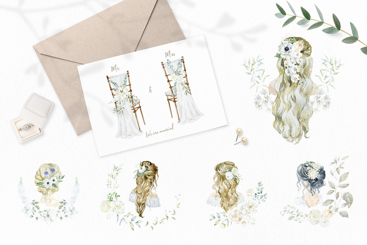 White & Gently Wedding Collection., a Seasonal Illustration by Designwork (Photo 17 of 22)