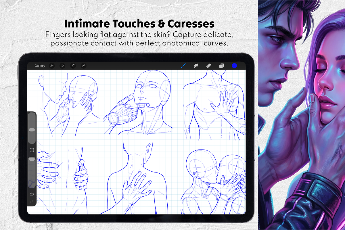 Tension&Romance Couple Poses Stamps, a Brush Add-On by Selentaori Studio (Photo 5 of 12)