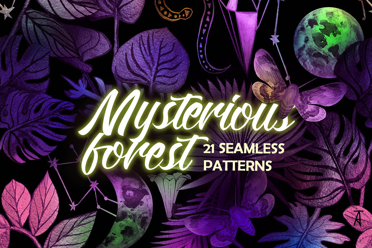 Mysterious forest, a Pattern Graphic by emeraldthue (Photo 1 of 7)