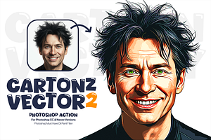 Cartonz Vector 2 Photoshop Action, an Action Add-On by iHemalaya