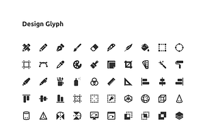 50 Design Vector Glyph Icon