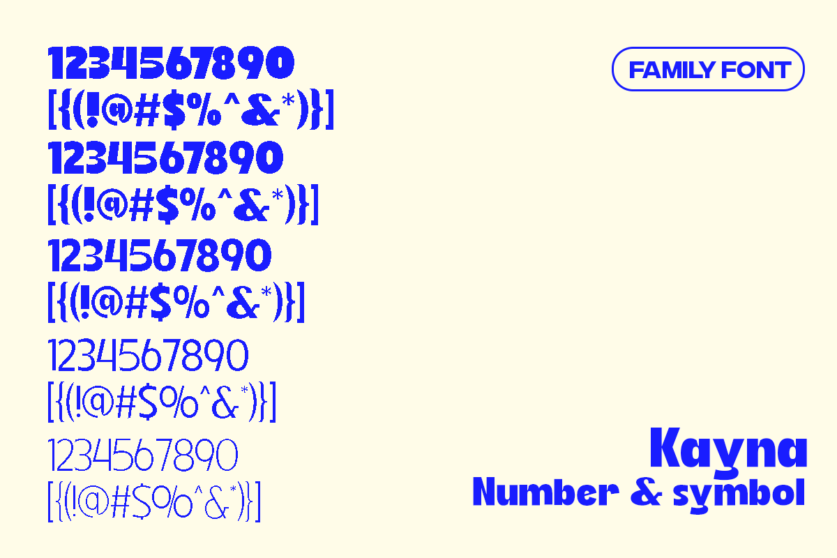 Kayna - Modern Family Font, a Sans Serif Font by Pandeka Studio (Photo 12 of 12)
