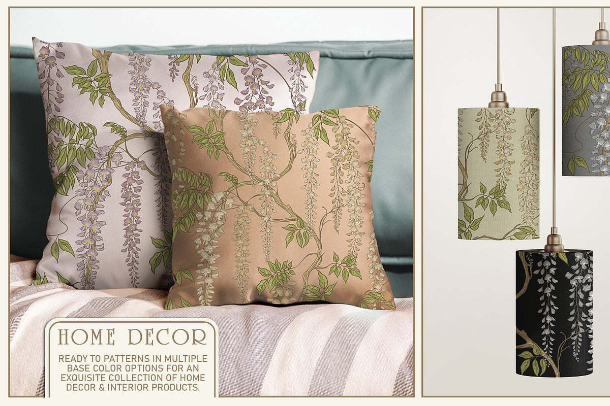Fresco collection Wisteria bloom, a Wallpaper Graphic by Natalia0307 (Photo 7 of 25)