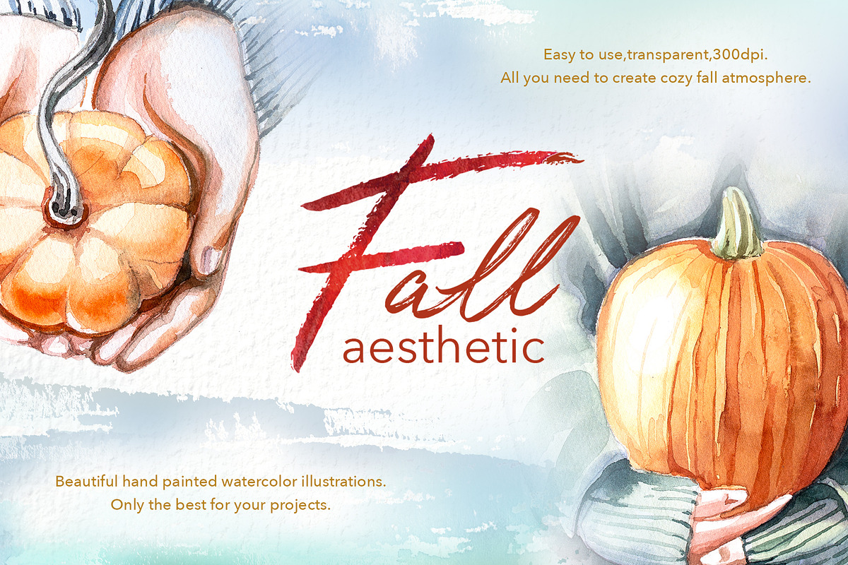 Hand-Painted Fall Aesthetic Clipart, a Seasonal Illustration by ArtCreationsDesign (Photo 8 of 16)