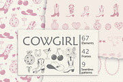 Cowgirl Coquette Western Clipart, an Illustration by Nebbia (Thumbnail 1 of 5)