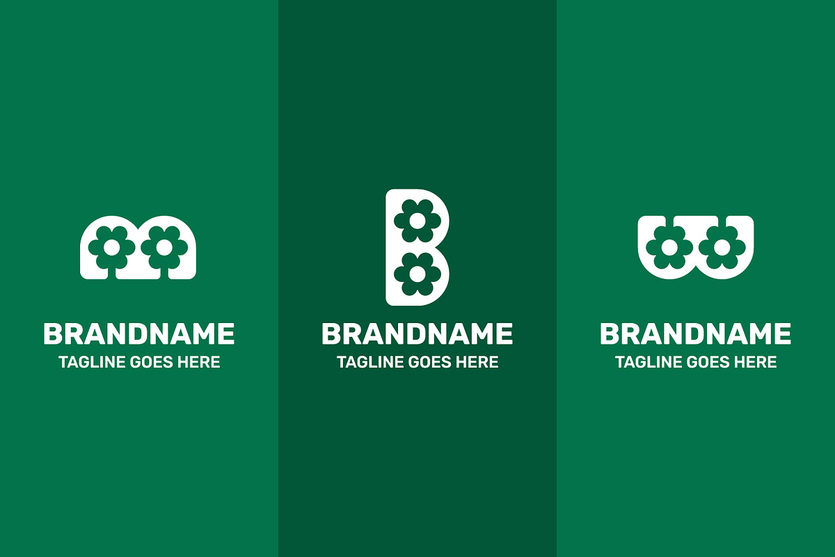 Letter M B W Flower Minimal Logo, a Branding & Logo Template by Pray Art Design Studio (Photo 2 of 2)