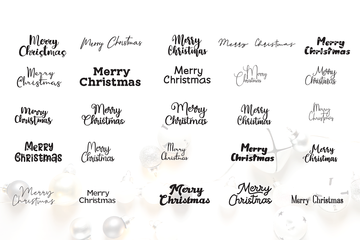 Christmas greeting Templates, a Branding & Logo Template by BearyType Studio (Photo 10 of 12)