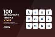 100 Restaurant Service Icons, a Duotone Icon by Symbolic Language (Thumbnail 1 of 5)